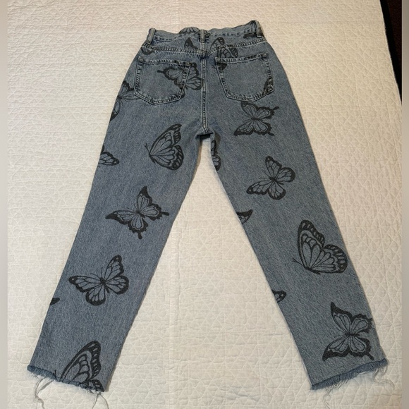 Pacsun Women’s Highwaisted Butterfly printed Jeans - Picture 3 of 5